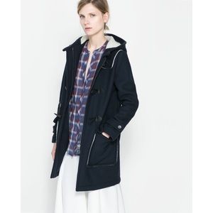Zara Navy Blue Duffle Coat